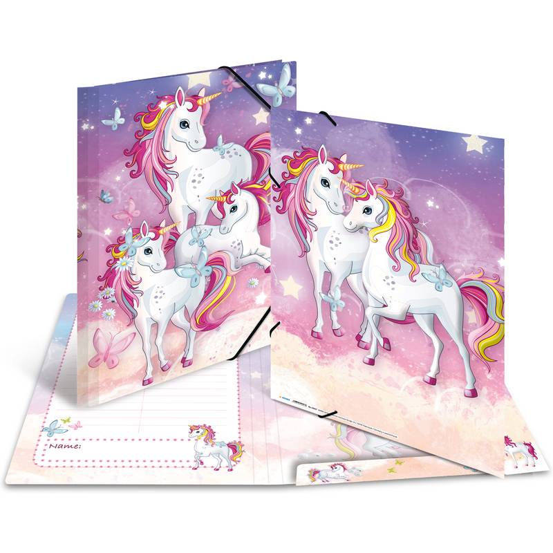 Sammelmappe A3 Karton Einhorn-0