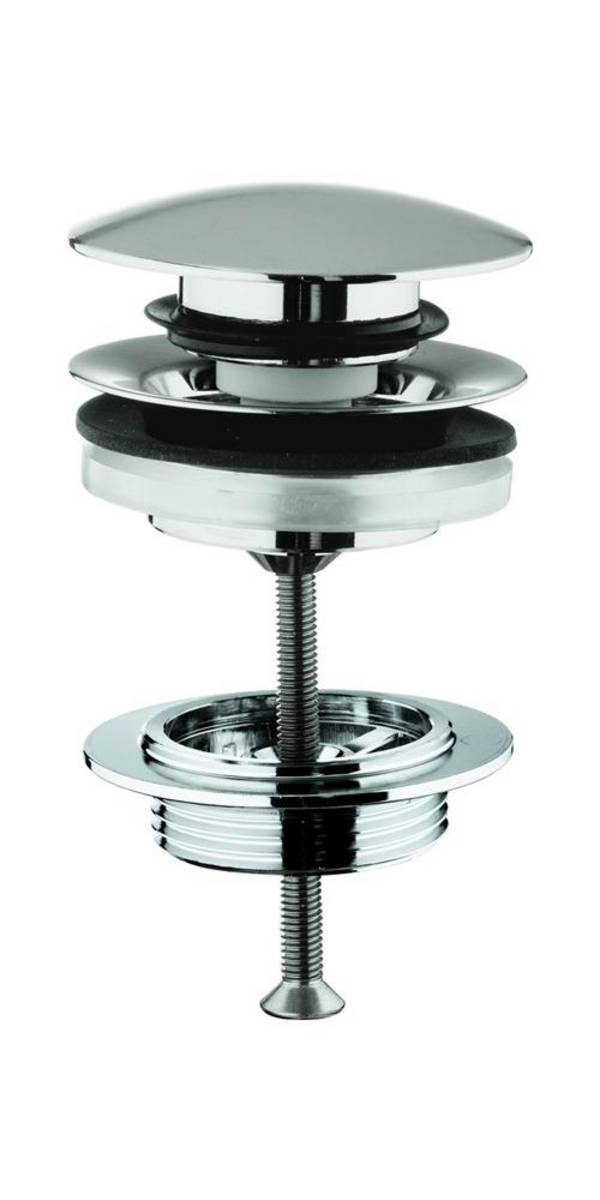 Grohe Ablaufgarnitur mit Klickverschluss, herausnehmbarer Stopfen, verschließbar, Supersteel, 65807DC0