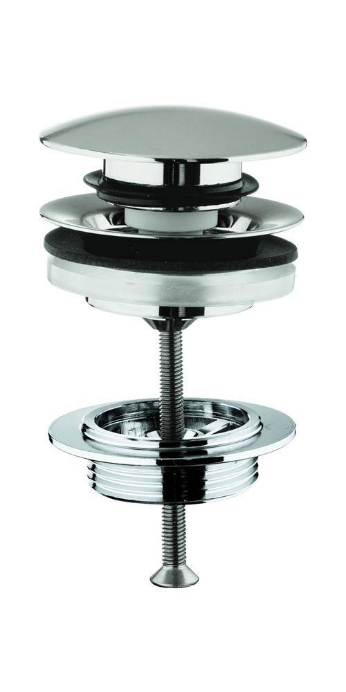 Grohe Ablaufgarnitur mit Klickverschluss, herausnehmbarer Stopfen, verschließbar, Supersteel, 65807DC0-0