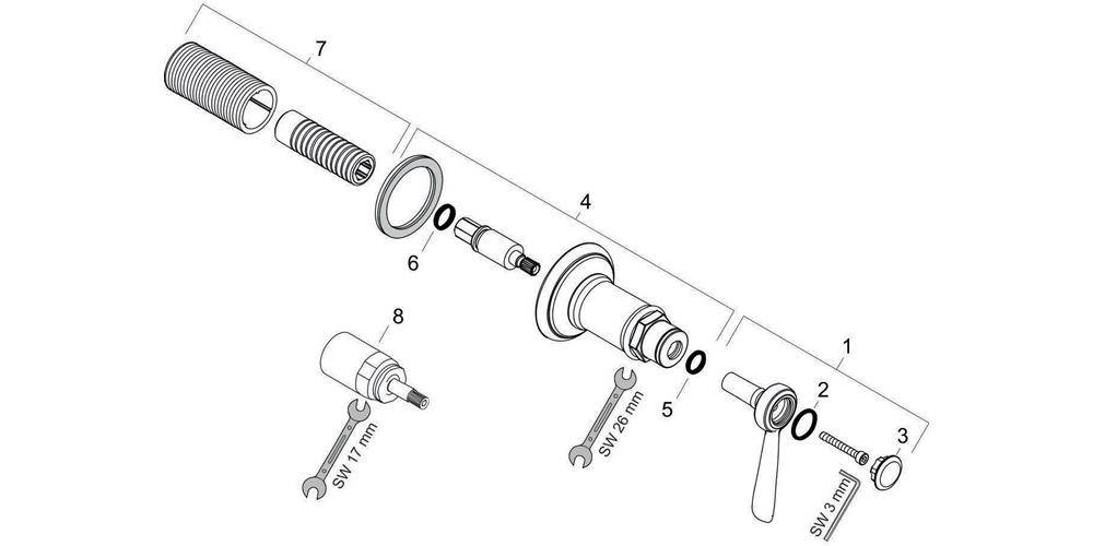 hansgrohe Abstellventil AXOR MONTREUX DN 15/DN 20 UP mit Hebelgriff-1