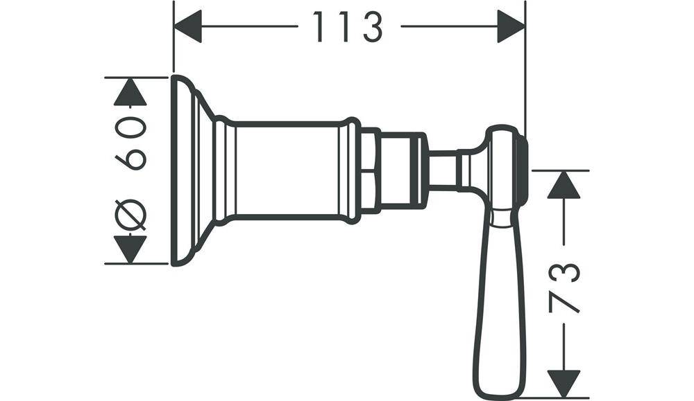 hansgrohe Abstellventil AXOR MONTREUX DN 15/DN 20 UP mit Hebelgriff-2