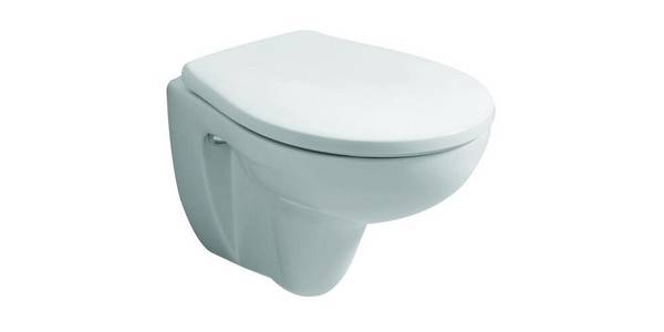 Geberit Renova Compact WC-Sitz oval, Befestigung von oben, Befestigungsabstand 15,5cm ohne Absenkautomatik,