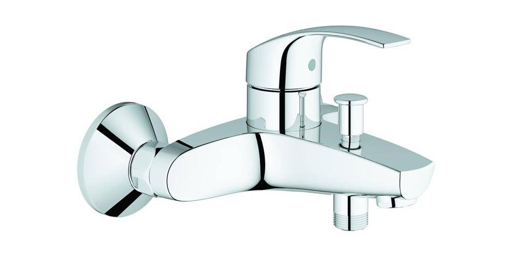 Grohe Eurosmart Einhand-Wannenbatterie, Wandmontage, Chrom, 33300002-0