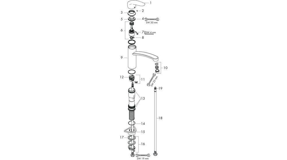 HG Einhebel-Küchenmischer 160 FOCUS DN 15 Edelstahl-Optik-3