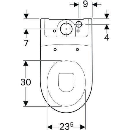 GEBERIT iCon Stand-WC für AP-SPK aufgese Tiefspüler, Rimfree, Abg.multi, weiß-1