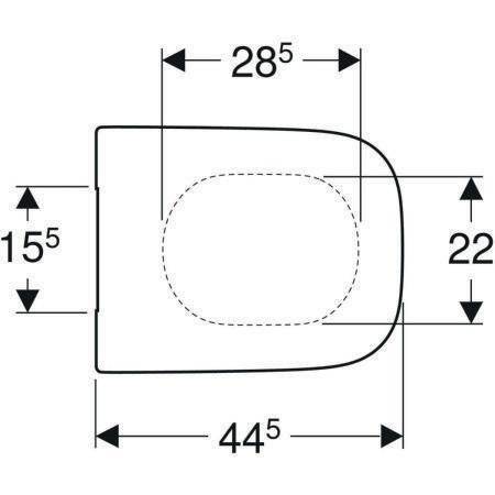 GE Renova Plan WC-Sitz, eckiges Design QuickRelease, f.WC teilgeschl. Form weiß-1
