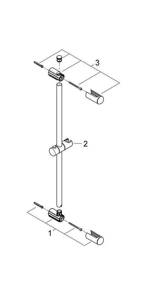 Grohe Brausestange EUPHORIA 600mm chr-1