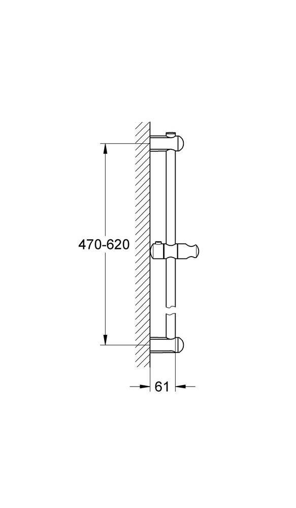 Grohe Brausestange EUPHORIA 600mm chr-3