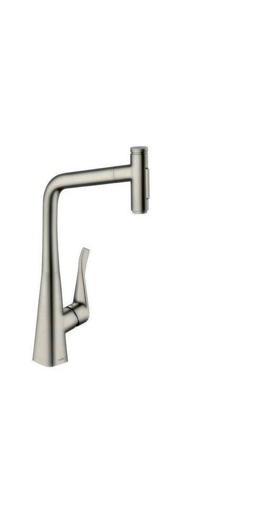 HG Spültischmischer 320 Select 2jet sBox Ausziehbrause M7117H320 edelstahl-optik-0