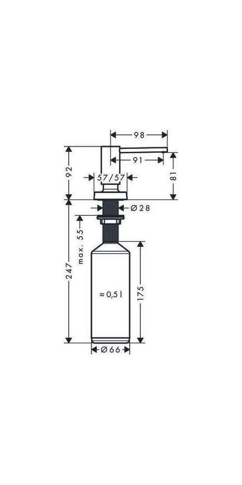 Hansgrohe HG Spülmittelspender A71-3