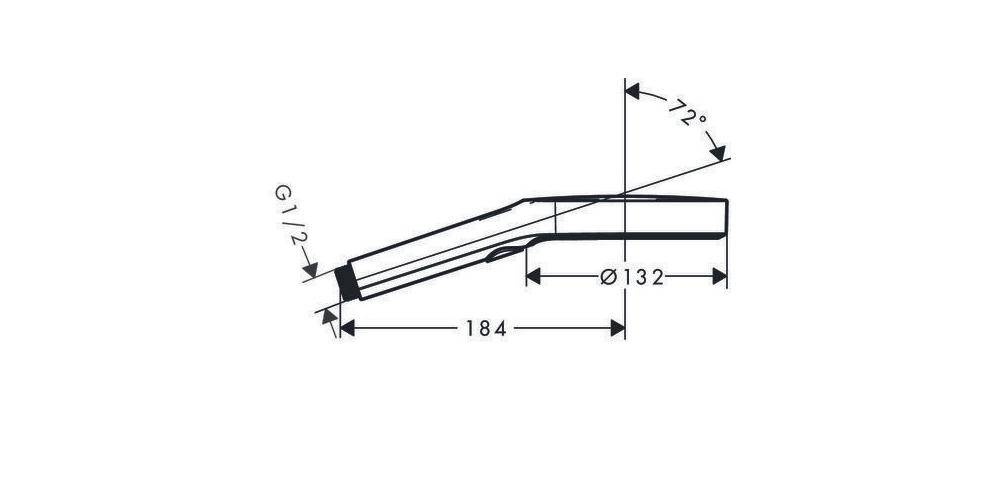 Hansgrohe Rainfinity Handbrause 130mm, 14l/min, 3jet, Chrom-1