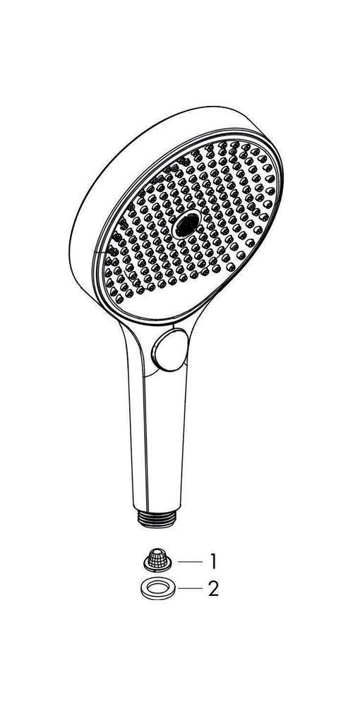 Hansgrohe Rainfinity Handbrause 130mm, 14l/min, 3jet, Chrom-2