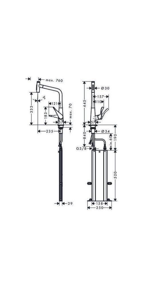 hansgrohe HG Einhebel-Spültischmischer 320 METRIS 2 jet mit sBox-4