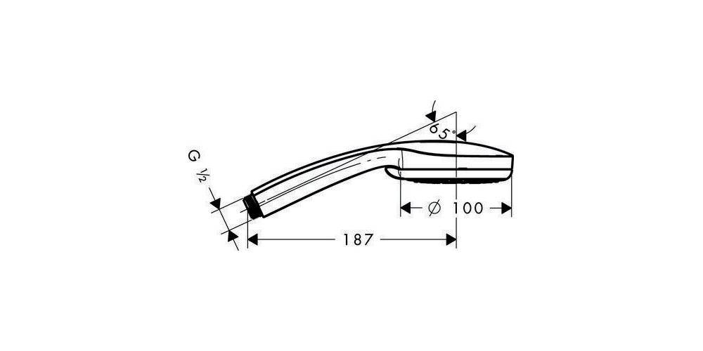 HG Handbrause CROMA 100 MULTI DN 15 grau-2