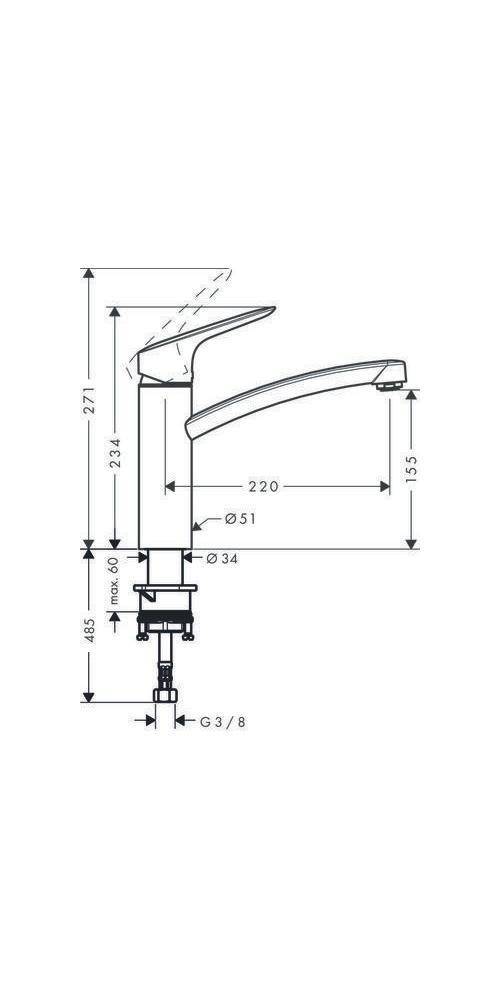 hansgrohe HG Einhebel-Spültischmischer 160 LOGIS DN 15 chrom-1