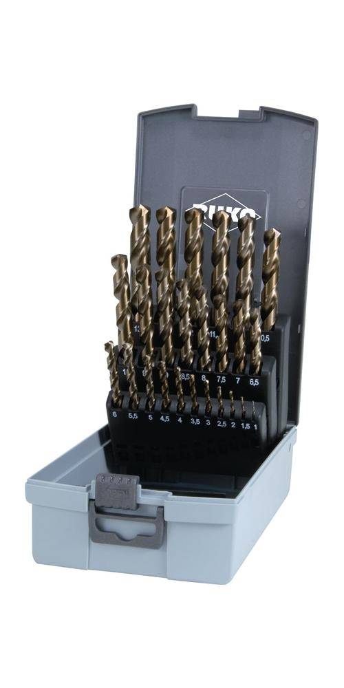 RUKO Spiralbohrersatz DIN 338 Typ VA Nenn-Ø 1-13x0,5 mm HSS-Co5 Gold