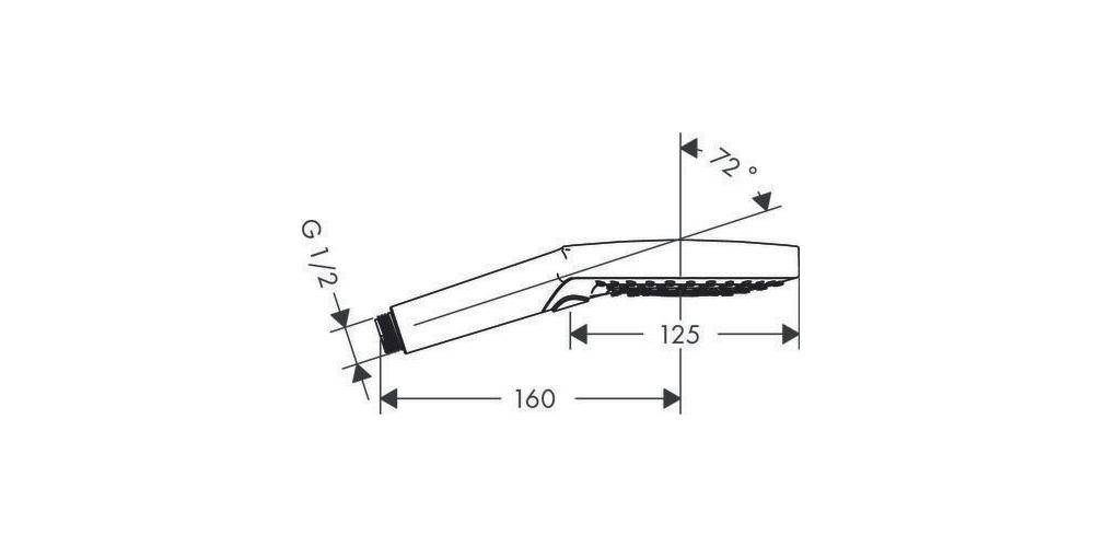 Hansgrohe Raindance Select S Handbrause 120mm, 15l/min, 3jet, Brushed Black Chrome-4