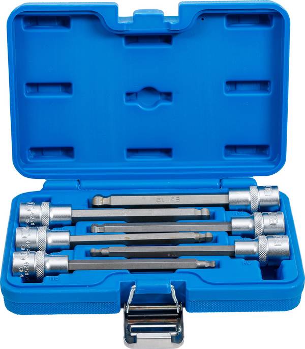 Bit-Einsatz-Satz Antrieb Innenvierkant 12,5 mm (1/2") Innensechskant mit Kugelkopf 5 - 12 mm 6-tlg.
