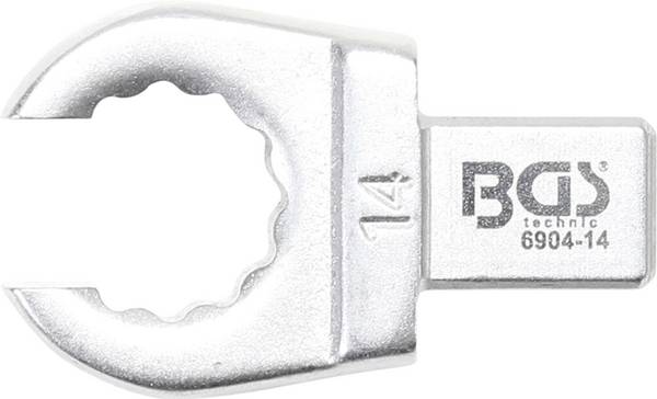 BGS 6904-14 Einsteck-Ringschlüssel, offen, 14 mm Aufnahme 9 x 12 mm