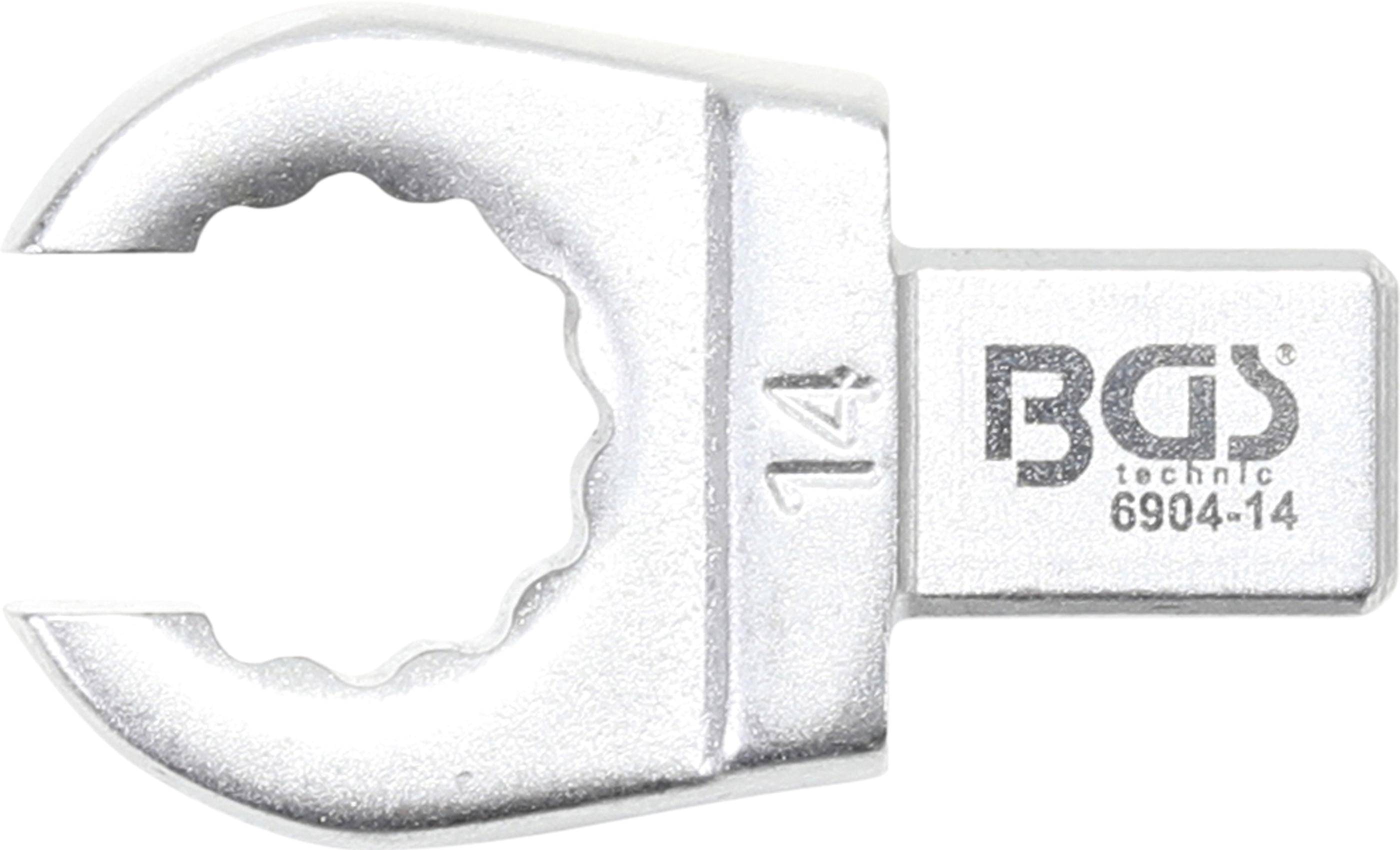 BGS 6904-14 Einsteck-Ringschlüssel, offen, 14 mm Aufnahme 9 x 12 mm-0