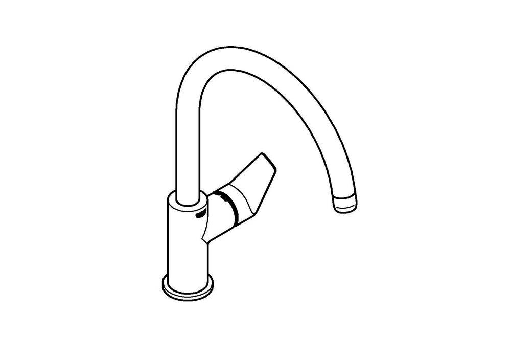 GROHE Einhand-Spültischarmatur BAUEDGE 1/2Zoll ho Ala chr-4