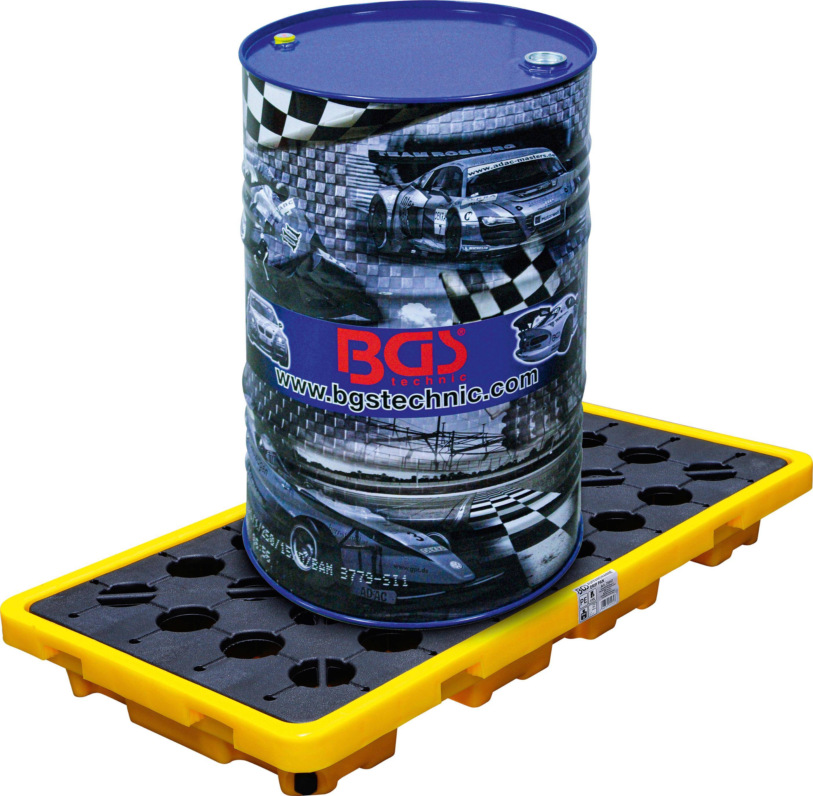 BGS 70047 Öl-Auffangwanne, mit Gitterrost, für 2 x 200 l Fässer-1