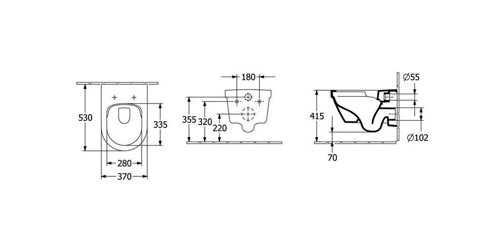 Villeroy & Boch V&B Combi-Pack ARCHITECTURA DirectFlush we-3