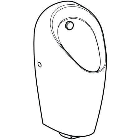 Geberit Urinal Selva mit integrierter Steuerung, Netzbetrieb-2