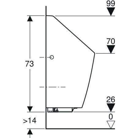 Geberit Urinal Selva mit integrierter Steuerung, Netzbetrieb-3