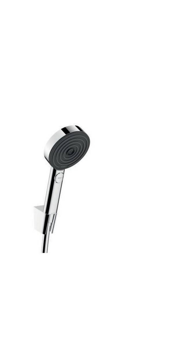 Hansgrohe Pulsify Select S Brausehalterset 105mm 11,4l/min 3jet Relaxation Chrom, mit Brauseschlauch 1,60m