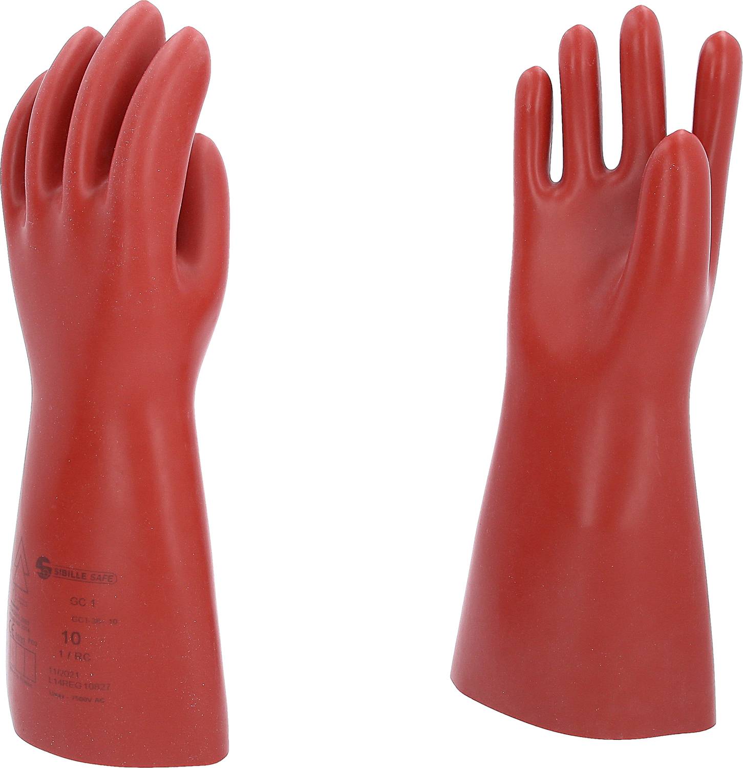 KS-Tools 117.0078 Elektriker-Schutzhandschuh mit S chutzisolierung, Größe 10, rot-0