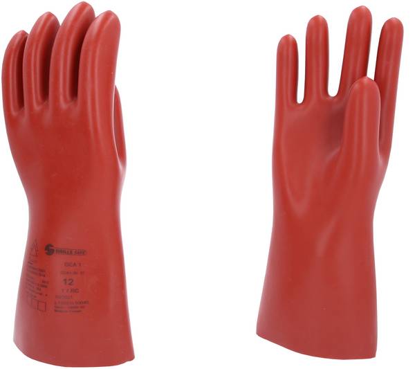 KS-Tools 117.0092 Elektriker-Schutzhandschuh mit S chutzisolierung, Größe 12, rot