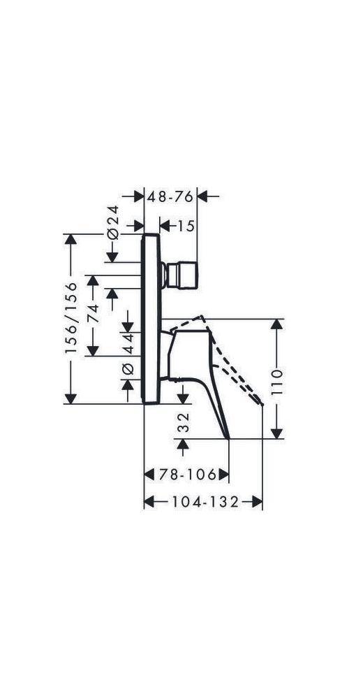 HG Fertigmontageset VIVENIS f Unterputz-Wannenmischer o Sich-kom chr-1