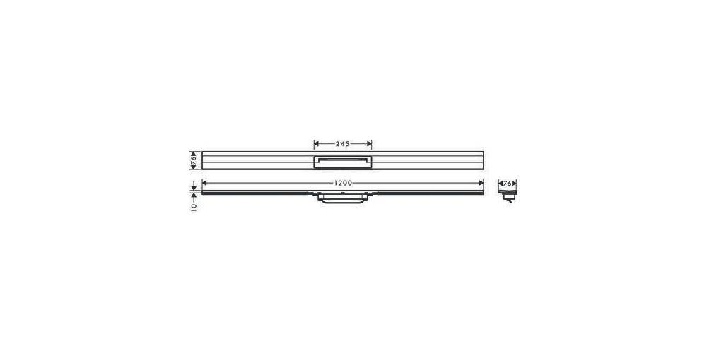 HG Duschrinne RainDrain Flex kb. Wd-mon 1200mm edelstahl gebürstet-1