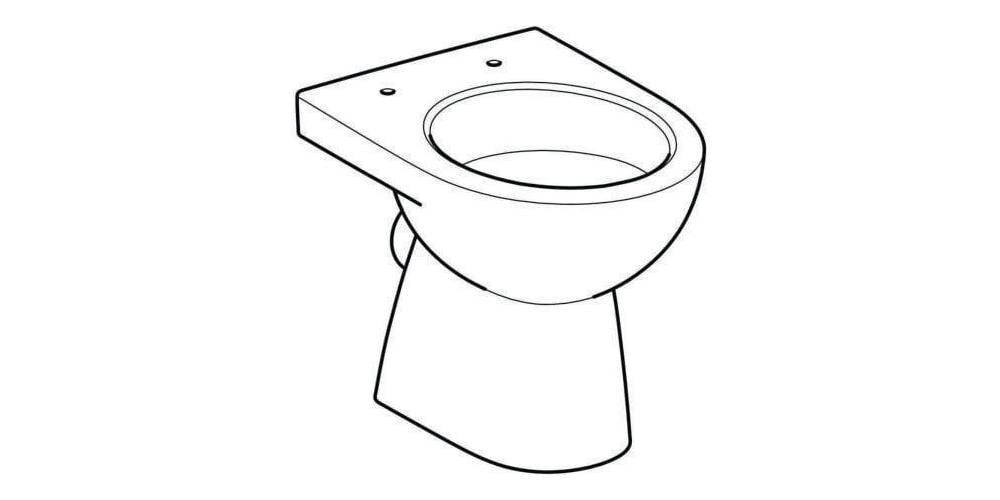 GE Renova Stand-WC Tiefspüler, Abg.horiz teilgeschl.Form, T:49cm, weiß-3
