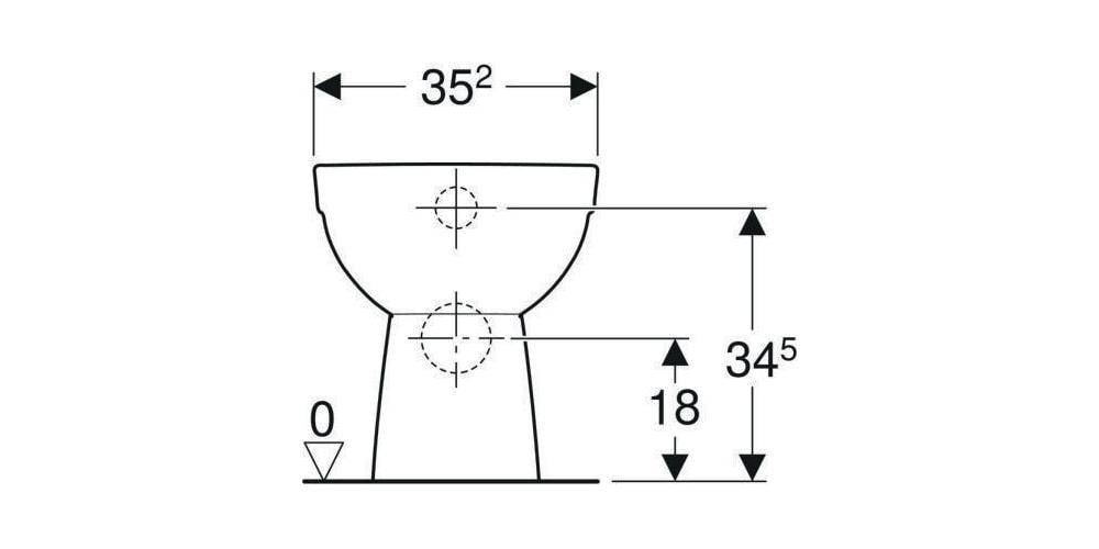GE Renova Stand-WC Tiefspüler, Abg.horiz teilgeschl.Form, T:49cm, weiß-4