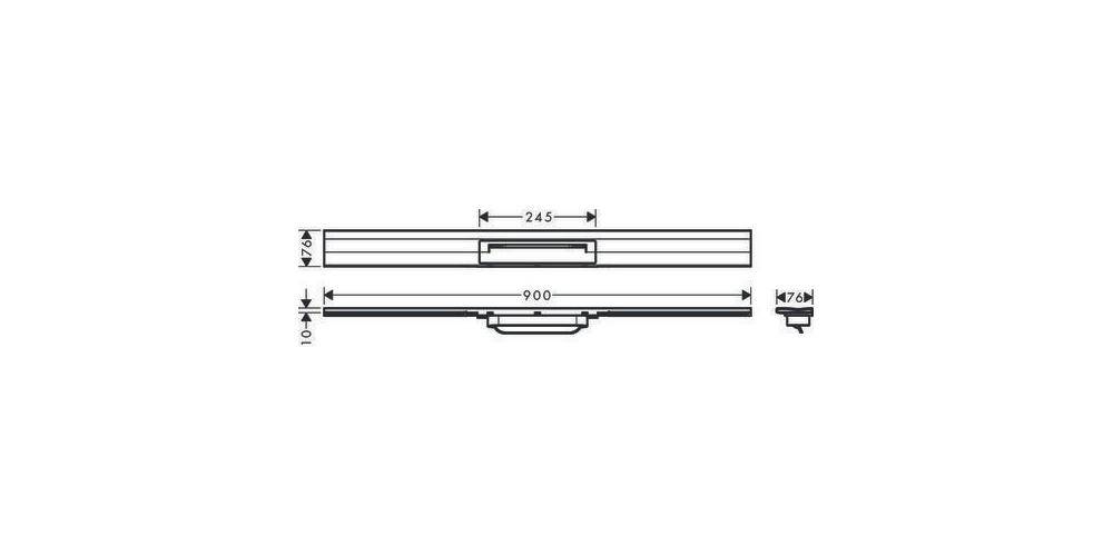 hansgrohe Duschrinne RainDrain Flex kb. Wd-mon 900mm edelstahl-1