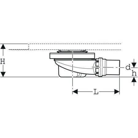 GE Duschwannenablauf für Setaplano Sperrwasserhöhe 50 mm d50-1