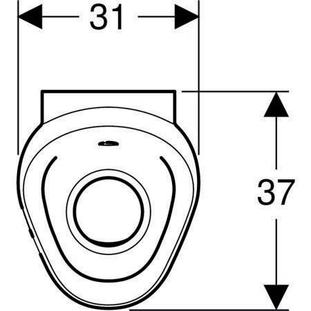 GE Preda Urinal, mit integr. Strg., Netz Zulauf hinten, weiß-3