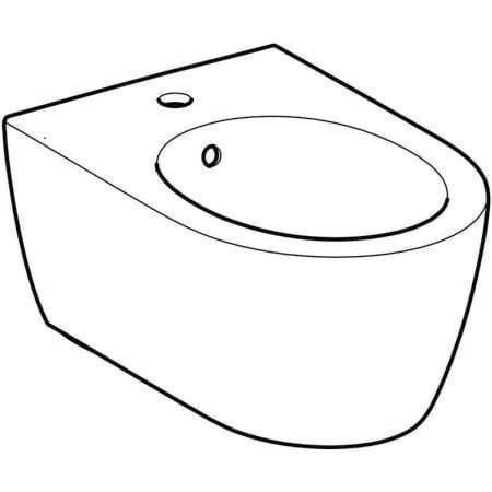 GE iCon Wandbidet, T:53cm mit Überlauf, weiß, KeraTect-4