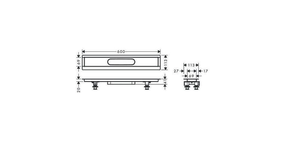 hansgrohe HG Installationsset uBox universal für Duschrinnen-1