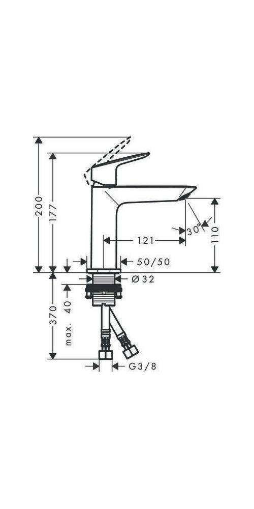 hansgrohe Logis Einhebel-Waschtischmischer 110mm 5l/min Fine CoolStart Chrom ohne Garnitur-1