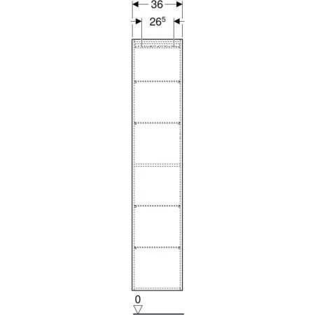Geberit Hochschrank iCon 360x1800x291mm m 1 Tür we hochglanz/Grif-1