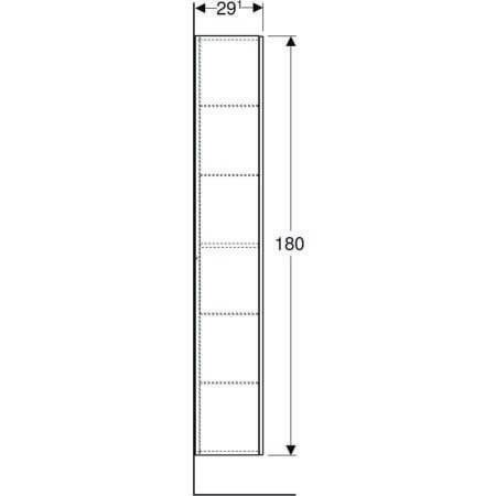 Geberit Hochschrank iCon 360x1800x291mm m 1 Tür we hochglanz/Grif-3