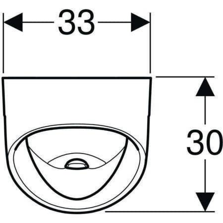 GEBERIT Renova Urinal Trigonal Zul. hi., Abg. hi., weiß-2