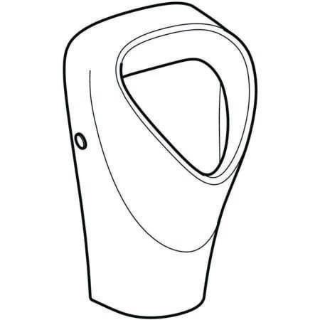 GEBERIT Renova Urinal Trigonal Zul. hi., Abg. hi., weiß-3