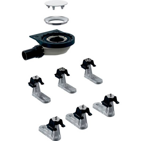 Geberit Duschwannenablauf f Setaplano Sperrwasserhöhe 30mm 6 Füße