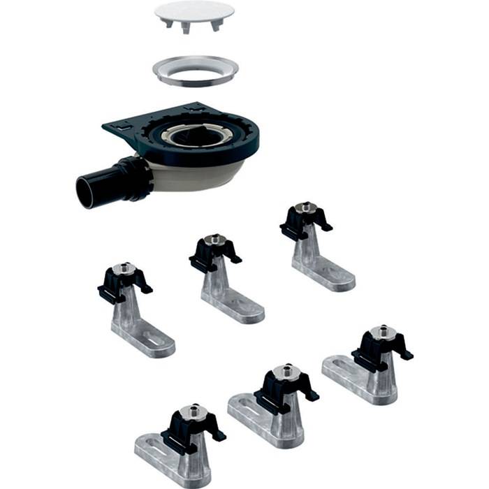 Geberit Duschwannenablauf f Setaplano Sperrwasserhöhe 30mm 6 Füße-0