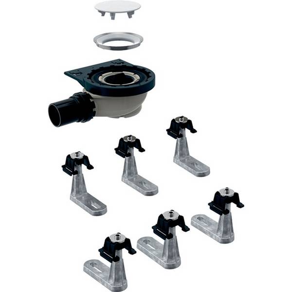 Geberit Duschwannenablauf f Setaplano Sperrwasserhöhe 50mm 6 Füße