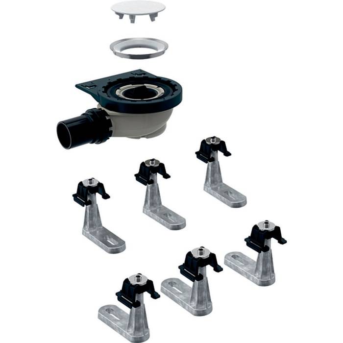 Geberit Duschwannenablauf f Setaplano Sperrwasserhöhe 50mm 6 Füße-0